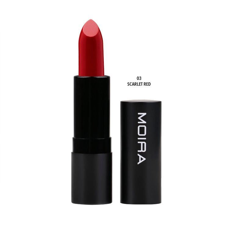 MOIRA Defiant Creamy Lipstick (Scarlet Red)