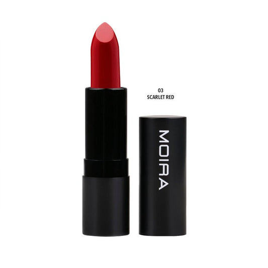 MOIRA Defiant Creamy Lipstick (Scarlet Red)