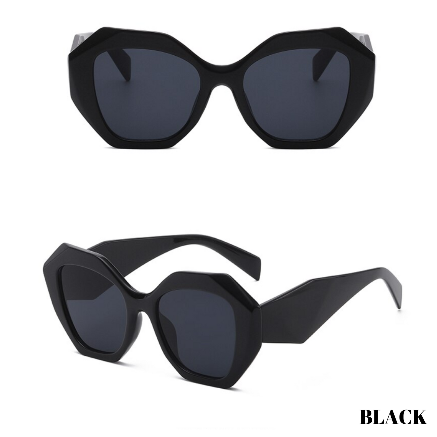 Stylish Retro Geometric Framed Sunglasses (Assorted Colors)