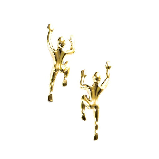 Avant Garde Sculpture Brass Earrings